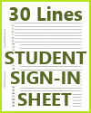 Sign-in Sheet with 30 Rows Sign-in Sheet with 30 Rows
