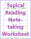 Topical Reading Note-taking Worksheet Topical Reading Note-taking Worksheet