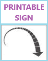 Dashed Downward Arrow Sign PDF Printable