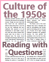 The Culture of the 1950s Reading with Questions