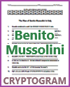 Cryptogram Worksheet: Rise of Benito Mussolini Code Puzzle Worksheet: Rise of Benito Mussolini