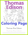 Thomas Alva Edison Coloring Page Thomas Alva Edison Coloring Page