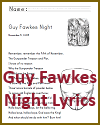 Guy Fawkes Night Lyrics Guy Fawkes Night Lyrics