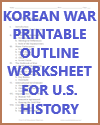 Korean War Printable Outline Korean War Printable Outline