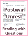 Postwar Unrest Reading with Questions Postwar Unrest Reading with Questions