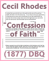 Cecil Rhodes "Confession of Faith" (1877) DBQ Cecil Rhodes "Confession of Faith" (1877) DBQ