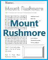 Mount Rushmore Word Search Puzzle Mount Rushmore Word Search Puzzle
