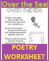 Over the Sea Poem Worksheet Over the Sea Poem Worksheet