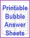 Bubble Answer Sheet for Thirty Questions Bubble Answer Sheets for Multiple-Choice Questions