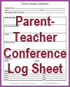 Parent-Teacher Conference Log Sheet Parent-Teacher Conference Log Sheet