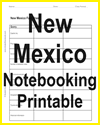 New Mexico Notebooking Printable New Mexico Notebooking Printable