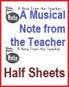 A Musical Note from the Teacher A Musical Note from the Teacher