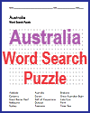 Australia Word Search Puzzle Australia Word Search Puzzle