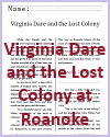 Virginia Dare and the Lost Colony at Roanoke Workbook Virginia Dare and the Lost Colony at Roanoke Workbook
