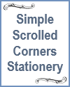 Scrolled Corners Stationery