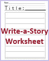 Printable Write-a-Story Worksheet with Picture Box Printable Write-a-Story Worksheet with Picture Box