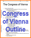 Congress of Vienna Outline Timeline for High School World History and European History