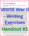 World War II Writing Exercises Handout #3 World War II Writing Exercises Handout #3