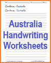 Australia Handwriting Worksheets Australia Handwriting Worksheets