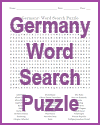 Germany Word Search Puzzle Germany Word Search Puzzle