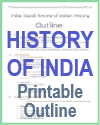 Overview of India's History Printable Outline Overview of India's History Printable Outline