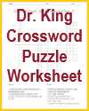 Dr. King Crossword Puzzle Worksheet Dr. Martin Luther King Crossword Puzzle Worksheet