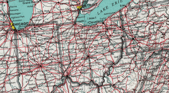 Ohio Road Map