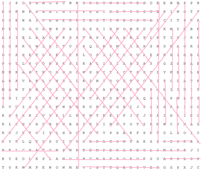 Poland Word Search Puzzle Answer Key