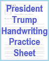 President Trump Handwriting Practice Sheet President Trump Handwriting Practice Sheet