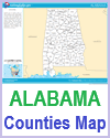Alabama Counties Map PDF Courtesy of the U.S. Geological Survey
