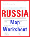 Russia Map Worksheet