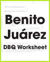 Benito Juarez La Reforma DBQ Worksheet Benito Juarez La Reforma DBQ Worksheet