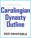 Carolingian Dynasty of France Printable Outline