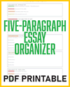 Five-paragraph Essay Organizer with Instructions