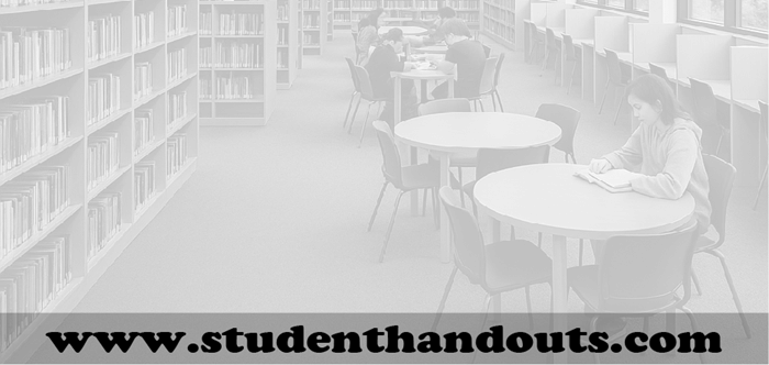High school ELA (English Language Arts) student working on a five-paragraph organizer in the school library.