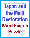 Japan and the Meiji Restoration Word Search Puzzle