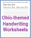 Ohio-themed Handwriting Worksheets Ohio-themed Handwriting Worksheets