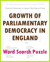 Growth of Democracy in England Word Search Growth of Democracy in England Word Search