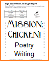 Mission: Chicken! Poetry Writing Worksheet