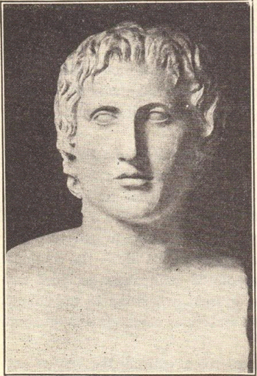 Alexander the Great of Macedon - From a bust in the Louvre.