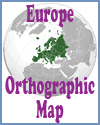 Europe Orthographic Map