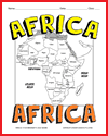 Africa Map Coloring Page Africa Map Coloring Page