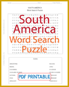 South American Countries Word Search