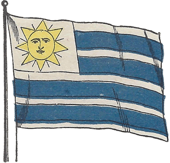 Flag of Uruguay Circa 1900