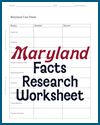 Maryland Facts Research Worksheet Maryland Facts Research Worksheet