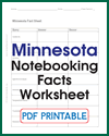 Minnesota Notebooking Facts Worksheet
