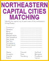 Northeastern Capital Cities Matching Worksheet Northeastern Capital Cities Matching Worksheet
