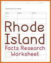 Rhode Island Facts Research Worksheet