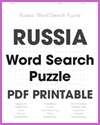Russia Word Search