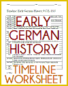 Early German History Timeline Worksheet, 9 C.E. to 1517